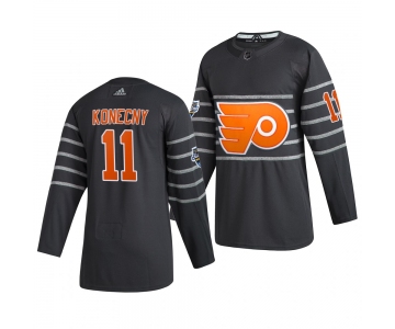 Men's Philadelphia Flyers #11 Travis Konecny Gray 2020 NHL All-Star Game Adidas Jersey