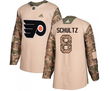 Adidas Flyers #8 Dave Schultz Camo Authentic 2017 Veterans Day Stitched NHL Jersey