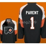 Philadelphia Flyers #1 Bernie Parent Black Jersey