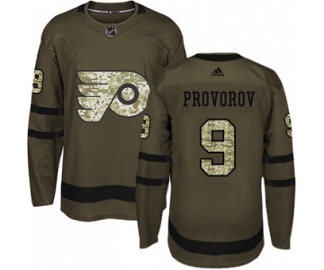 Adidas Philadelphia Flyers #9 Ivan Provorov Green Salute to Service Stitched Youth NHL Jersey