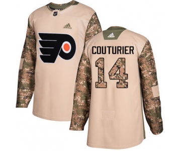 Adidas Philadelphia Flyers #14 Sean Couturier Camo Authentic 2017 Veterans Day Stitched Youth NHL Jersey