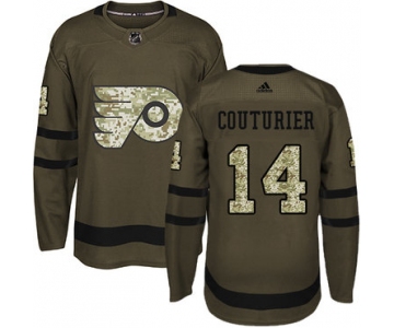Adidas Philadelphia Flyers #14 Sean Couturier Green Salute to Service Stitched Youth NHL Jersey