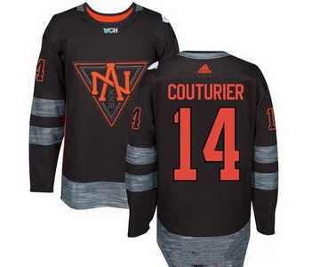 Men's North America Hockey #14 Sean Couturier Black 2016 World Cup of Hockey Stitched adidas WCH Game Jersey