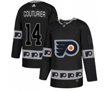 Men's Philadelphia Flyers #14 Sean Couturier Black Team Logos Fashion Adidas Jersey