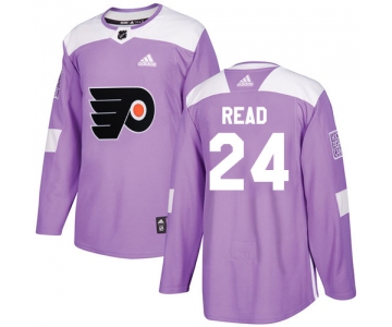 Adidas Flyers #24 Matt Read Purple Authentic Fights Cancer Stitched NHL Jersey