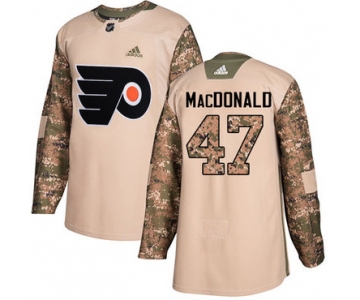 Adidas Flyers #47 Andrew MacDonald Camo Authentic 2017 Veterans Day Stitched NHL Jersey