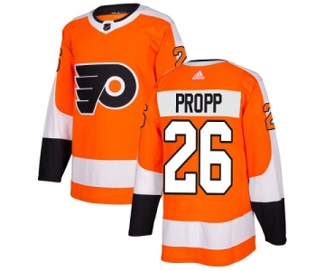 Adidas Philadelphia Flyers #26 Brian Propp Orange Home Authentic Stitched NHL Jersey