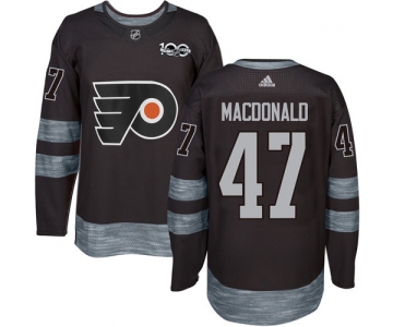 Flyers #47 Andrew MacDonald Black 1917-2017 100th Anniversary Stitched NHL Jersey