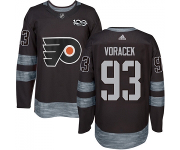 Flyers #93 Jakub Voracek Black 1917-2017 100th Anniversary Stitched NHL Jersey