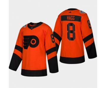 Men's #8 Robert Hagg Flyers Coors Light 2019 Stadium Series Orange Authentic Jersey