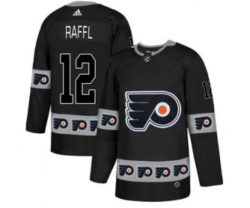 Men's Philadelphia Flyers #12 Michael Raffl Black Team Logos Fashion Adidas Jersey