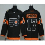 Men's Philadelphia Flyers #17 Wayne Simmonds Black 2017 Stadium Series Stitched NHL Reebok Hockey Jersey