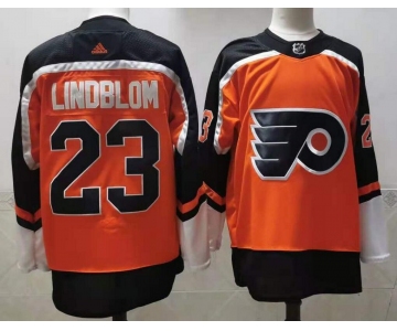 Men's Philadelphia Flyers #23 Oskar Lindblom Orange Adidas 2020-21 Stitched NHL Jersey