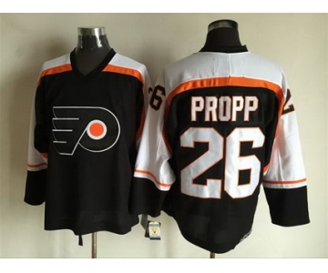 Men's Philadelphia Flyers #26 Brian Propp 1997-98 Black CCM Vintage Throwback Jersey