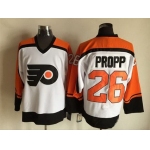 Men's Philadelphia Flyers #26 Brian Propp 1997-98 White CCM Vintage Throwback Jersey