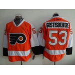 Men's Philadelphia Flyers #53 Shayne Gostisbehere Philadelphia Flyers Reebok Premier Orange Home Jersey