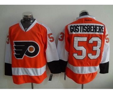 Men's Philadelphia Flyers #53 Shayne Gostisbehere Philadelphia Flyers Reebok Premier Orange Home Jersey