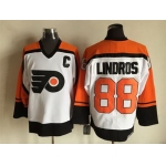 Men's Philadelphia Flyers #88 Eric Lindros 1997-98 White CCM Vintage Throwback Jersey