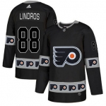 Men's Philadelphia Flyers #88 Eric Lindros Black Team Logos Fashion Adidas Jersey