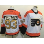 Men's Philadelphia Flyers #93 Jakub Voracek White 50th Anniversary Gold Stitched NHL Reebok Hockey Jersey