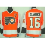 Philadelphia Flyers #16 Bobby Clarke Orange Throwback CCM Jersey