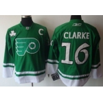 Philadelphia Flyers #16 Bobby Clarke St. Patrick's Day Green Jersey