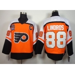 Philadelphia Flyers #88 Eric Lindros Stanley Cup Orange Throwback CCM Jersey