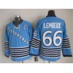 Men's Pittsburgh Penguins #66 Mario Lemieux 1967-68 Light Blue CCM Vintage Throwback Jersey