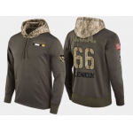 Nike Pittsburgh Penguins 66 Mario Lemieux Retired Olive Salute To Service Pullover Hoodie