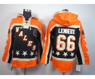 Old Time Hockey Pittsburgh Penguins #66 Mario Lemieux Black All-Star Hoodie