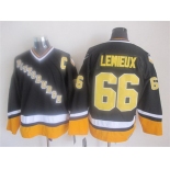 Pittsburgh Penguins #66 Mario Lemieux 1993 Black Throwback CCM Jersey