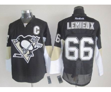 Pittsburgh Penguins #66 Mario Lemieux Black Jersey