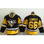 Youth Pittsburgh Penguins #66 Mario Lemieux Retired Black Third Reebok Hockey Jersey
