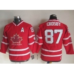 2010 Olympics Canada #87 Sidney Crosby Red Kids Jersey