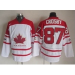 2010 Olympics Canada #87 Sidney Crosby White Jersey