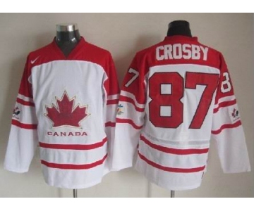 2010 Olympics Canada #87 Sidney Crosby White Jersey