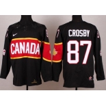 2014 Olympics Canada #87 Sidney Crosby Black Jersey