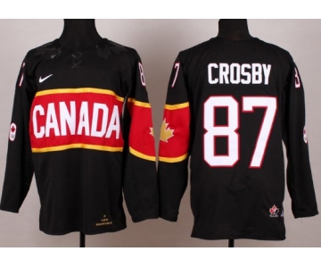 2014 Olympics Canada #87 Sidney Crosby Black Jersey
