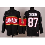 2014 Olympics Canada #87 Sidney Crosby Black Kids Jersey