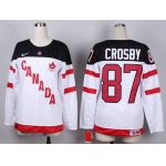 2014/15 Team Canada #87 Sidney Crosby White 100TH Womens Jersey