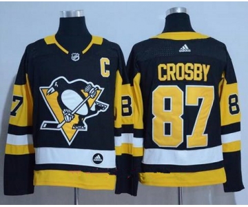 Adidas Pittsburgh Penguins #87 Sidney Crosby Black Alternate Authentic Stitched NHL Jersey