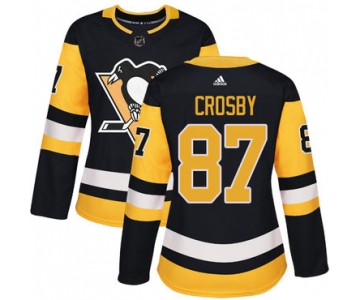 Adidas Pittsburgh Penguins #87 Sidney Crosby Black Home Authentic Women's Stitched NHL Jersey