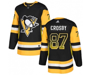 Men's Pittsburgh Penguins #87 Sidney Crosby Black Drift Fashion Adidas Jersey