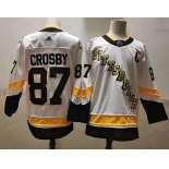 Men's Pittsburgh Penguins #87 Sidney Crosby White Adidas 2020-21 Stitched NHL Jersey