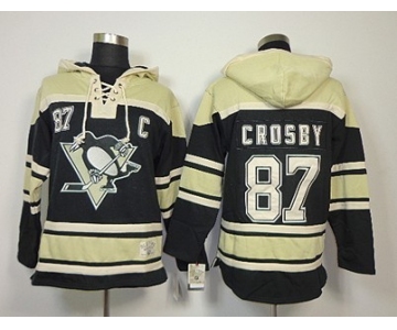 Old Time Hockey Pittsburgh Penguins #87 Sidney Crosby Black Hoodie