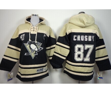 Old Time Hockey Pittsburgh Penguins #87 Sidney Crosby Black Kids Hoodie