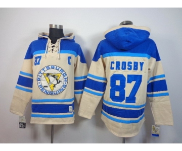 Old Time Hockey Pittsburgh Penguins #87 Sidney Crosby Cream Hoodie