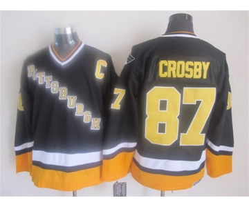 Pittsburgh Penguins #87 Sidney Crosby 1993 Black Throwback CCM Jersey