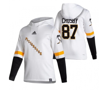 Pittsburgh Penguins #87 Sidney Crosby Adidas Reverse Retro Pullover Hoodie White