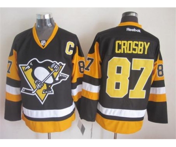 Pittsburgh Penguins #87 Sidney Crosby Black Third Jersey